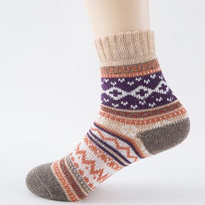 China Sustainable Factory Direct Sales Vintage Warm Thick Comfortable Knit Winter Socks For Women for sale