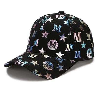 China Copy 2021 Summer Korean Sunscreen Sun Hat Sun Hat Breathable Quick Dry Baseball Cap Peaked Letter M Net Cap Graffiti Hip Hop for sale