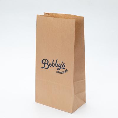 China Custom Cheap Paper Recyclable Logo Printed Paper Bag Brown Food Packaging Packaging for sale