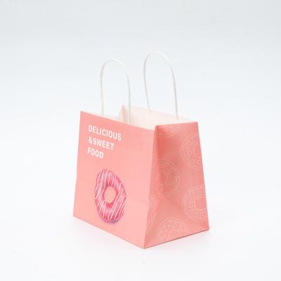 China Recyclable Shopping Packaging Paper Bags Own Logo White Kraft Packaging Carry Paper Bag for sale