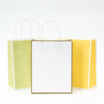 China Recyclable Custom Logo Paperbag Luxury White Kraft Biodegradable Shopping Paper Bag for sale