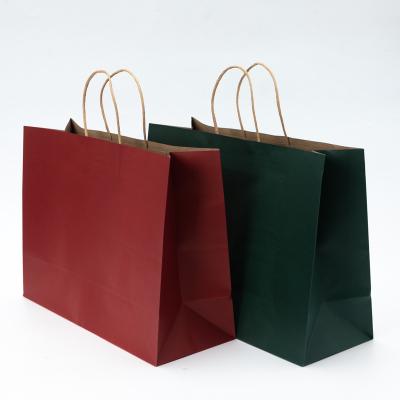 China Custom Brown Jewelry Recyclable Shopping Paper Bag Kraft Paper New Logo Custom Paper Bag for sale