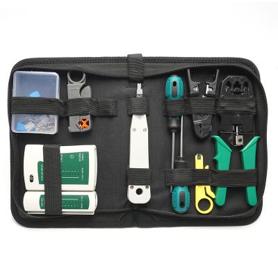 China Professional Telecom Installation Repair DIY Network Tool Kit Lan Network Wiring Electrical Tool Kit LAN rj45 Tool Kit for sale