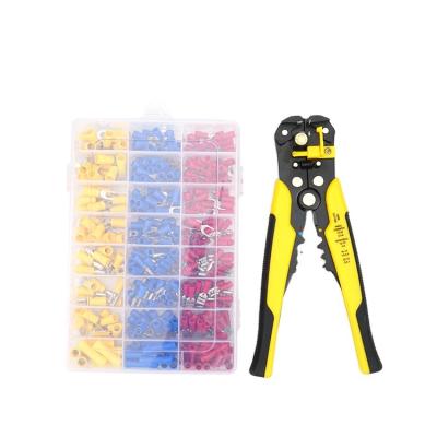 China Automatic Multifunctional 400pcs Crimp Cable Stripping and Wire Cutting Pre-Insulated Plug Kit Wire Stripper Crimping Pliers Connect Terminal Tool Kit for sale