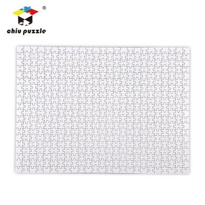 China Playful game customized blank 1314 pieces, 520 pieces, 1000 pieces of white board wooden puzzle paper for sale