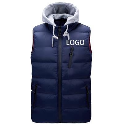 China Autumn Removed Hoodie Waistcoat Nylon Windproof Men's Vest Knit Gray Hooded Five Color Mens Fashion Vest for sale