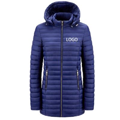 China Long Lasting Medium Long Coat Hoodie Cotton Comfortable Female Coat Five Zipper Take Off Solid Color Hooded Coat for sale