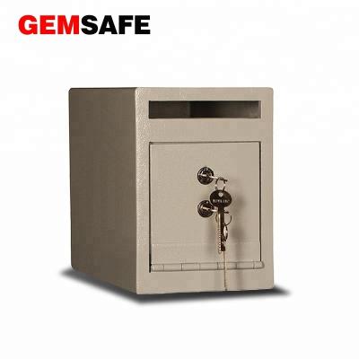 China 2022 GEMSAFE Heavy Duty Steel Drop Wall Safe Deposit Safe Box Wraps Canada For Bar for sale