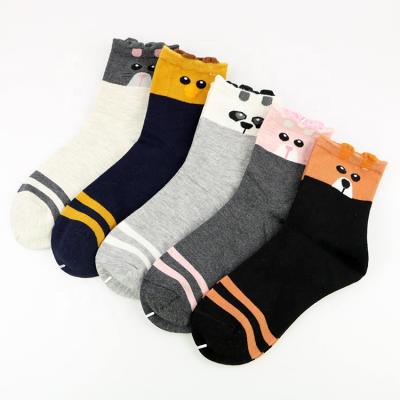 China Antibacterial Medium Japanese Cartoon Cotton Cute Animal Women Women Split Comfortable Panda Socks for sale