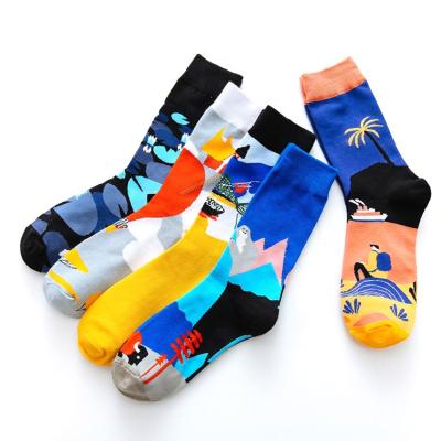 China Wholesale Price Sporty Cotton Couples Socks Jacquard Knitting Machine Popular Socks for sale