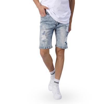 China High quality hot sale QUICK DRY denim shorts Thrift Short Signature Fit jeans with distressing and rips for sale