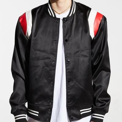 China Wholesale Regular QUICK DRY Custom Stain White Baseball Bomber Jacket Polyester Jacket Men for sale