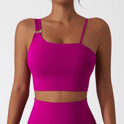 China Eco-friendly Recycled Gym Fabric Breathable Sustainable Workout Fitness Apparel Active Wear For Women Yoga Bra for sale