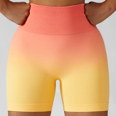 China Breathable Women's Quick-Dry Seamless Waistline Ombre Lightweight Top Shorts Crac! crack! back for sale