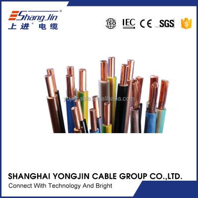 China Building Conductor PVC Insulation BV/TW/THW/H07V-K/BYA Copper Electrical Cable for sale