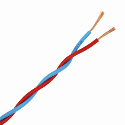 China Industrial Copper Conductor PVC Insulated Flexible Cable RVS 1.5mm 2.5mm Twisted Pair Flexible Wire for sale