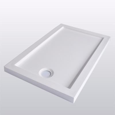 China Wholesalers in china North America rectangular shower tray flat white acrylic shower tray square for sale