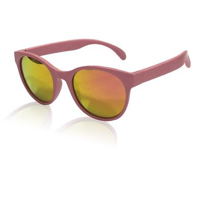 China Fashion Straw Fiber sunglasses with reused pp frame teenagers sunglasses for sale