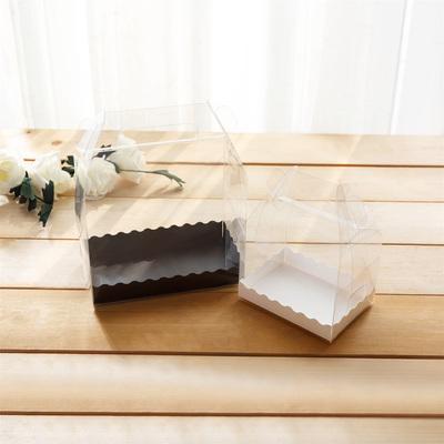 China Bakery Shop Clear Cake Boxes in Plastic Custom Size Clear Scatola Torta Dessert Cake Packaging Box with Lid for sale