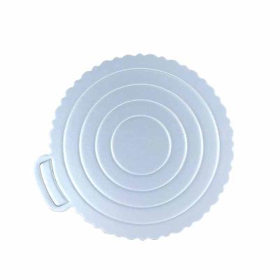 China 6 8 10 12 Inch Disposable Cake Board Square Rounds, Cake Base Cardboard White Gold Base for sale