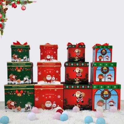 China Free Sample Custom Size Caja De Navidad Christmas Gift Paper Box Recyclable For Store for sale