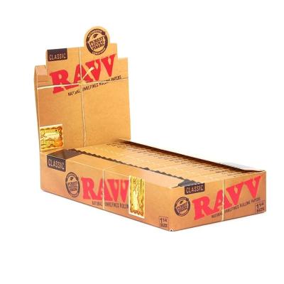 China Recycled Materials Classic Natural Ravv Rolling Papers King Size Smoking Rolling Natural Unrefined Thin Paper for sale