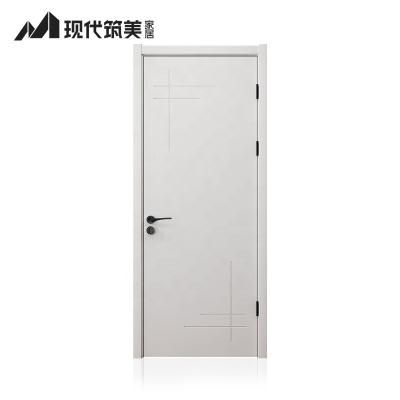 China Best Price European Affordable Soundproof Interior Silent Plywood Water Proof MDF Interior PVC Wood Door With Frames for sale