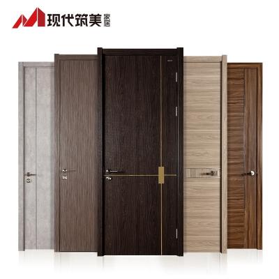 China MDF Soundproof Indoor Glass Wooden Bedroom Kitchen Bathroom Plywood Sound Insulation Water Resistant PVC Interior Swing Doors for sale