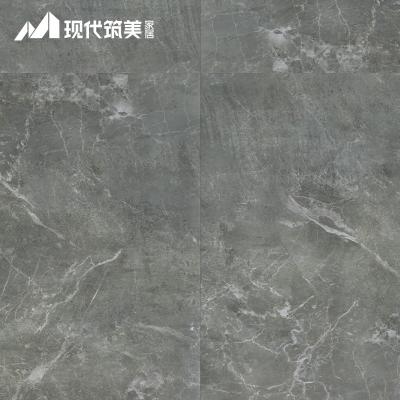 China Modern Dark Gray Marble Design Eco-friendly Waterproof SPC Flooring Kids Room Vinyl Plank Flooring 6mm for sale