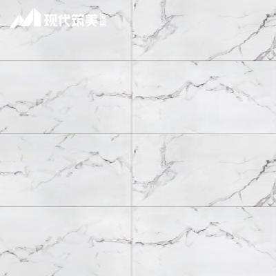 China Modern vinyl flooring white marble luxury stone plastic spc click lock for bathroom decoration for sale