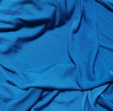 China Blue Blackout China Factory Direct Stretch Cotton Seersucker High Pleat Fabric For Women's Dress T-shirt for sale