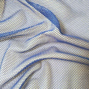 China LOW MOQ 100% Polyester Soft Blackout Blue Mesh Fabric Netting For Women's Clothes for sale