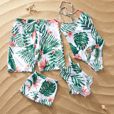 China Wholesale Hawaii Anti-UV Parent-child Kids Swim Swimsuit Bathing Suit Baby Swimwear and Beachwear for sale