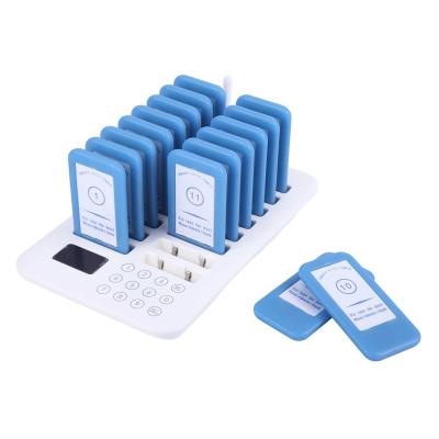 China Restaurant Cafe Hotel Club New Style Restaurant Wireless Guest Paging Queue System 16 LED Ringtones Restaurant Waiting Beepers and Beepers for sale