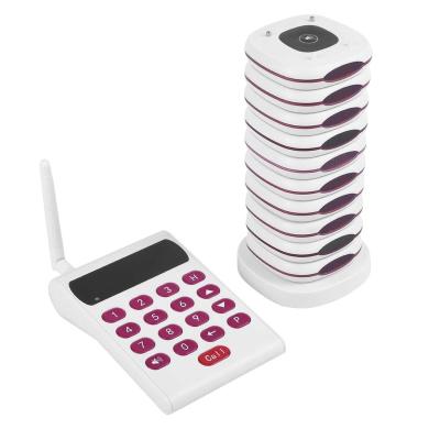 China Cost Effective Wireless ABS Waiting Restaurant Paging System 10 Waterproof Buzzers Pagers And Beepers for sale