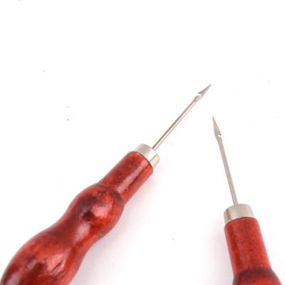 China Excellent Quality Fit Handmade Leather Sewing Machine Tool Wood Handle Screwdriver for sale