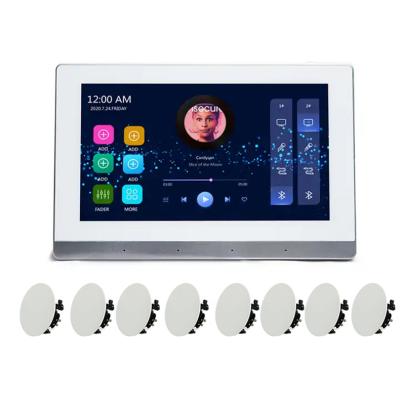 China background music host smart home audio set WiFi 8*25W Blue-tooth In Wall Amplifier Android for ceiling speaker Z700A for sale