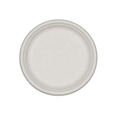 China Disposable Eco-friendly Biodegradable 7/8/10 inch Biodegradable & Compostable bagasse disposable plates for sale