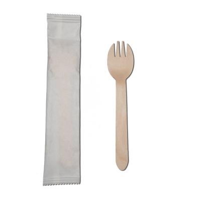 China Disposable Eco-friendly Biodegradable Taking Disposable Natural Wood Cutlery Forks for sale