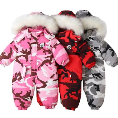 China Wholesale OEM Winter Loose Kids Girl Snowsuit Baby Boy Breathable Warm Romper Outdoor Windproof Clothing for sale