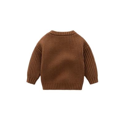 China Breathable Custom Knit Oversize Baby Sweater Kids Winter Boys Girls Cotton Loose Sweaters for sale