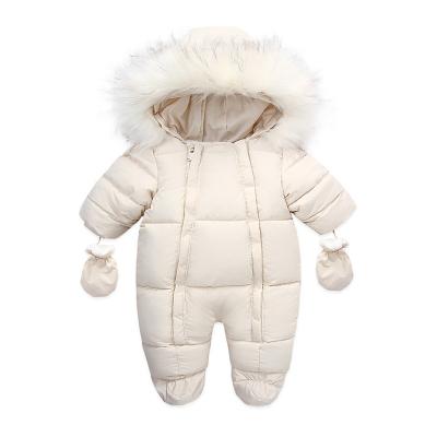 China Wholesale Breathable Baby Snow Wear Coats Warm Long Sleeve Winter Baby Rompers Zip Up Overalls Rompers Oversized for sale