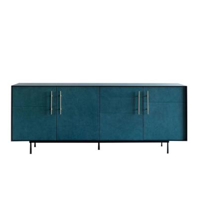 China Adjustable (height) customized modern sideboard cabinet leather and dining room cabinets marble showcase furniture for sale