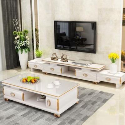 China (Other) Adjustable Wooden TV Stand Cabinet TV Stand Furniture End Table Set for sale