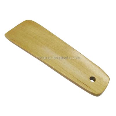 China Small Eco-Friendly Luxury Natural Wooden Shoe Lifter Logo Wooden Short Shoe Horn Custom Made For Kids for sale