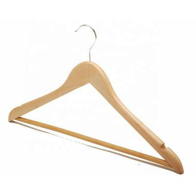 China Wholesale CLASSIC cheap price natural black color wood mounted coat hanger for fabrics for sale