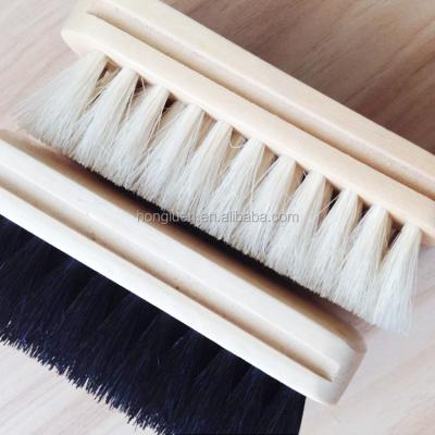 China Wholesale Price Horse Hair Easy Clean Wooden Soft Boot Polish Brush For Shoe Cleaning for sale