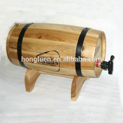 China Natural Eco-friendly Handcraft Original Antique Oak Pine Wooden Barrel Barrel For Wine Beer Storage for sale