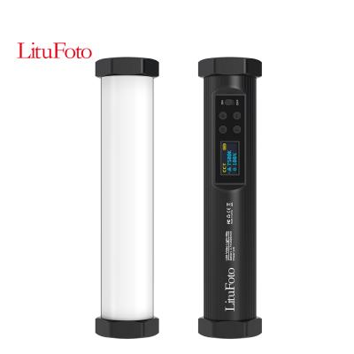 China 8 Light Effects Litufoto R6S Mini Led Stick Light Handheld Magic Wand 3200-7500K CRI96+ 8 Stage Effects Dimmable LCD Display For Photography for sale