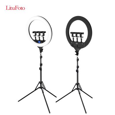 China Fill Light Selfie Stick And Tripod Holder LituFoto APP Control RGB Ring Light for sale